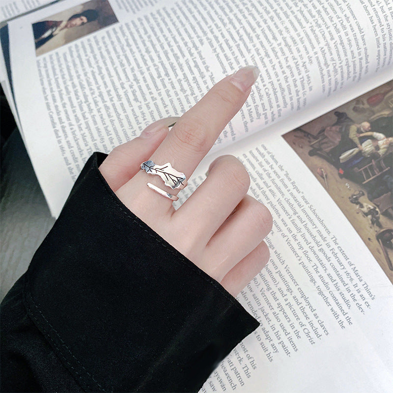 Women's Opening Fresh Temperament Branch Buds Index Ring
