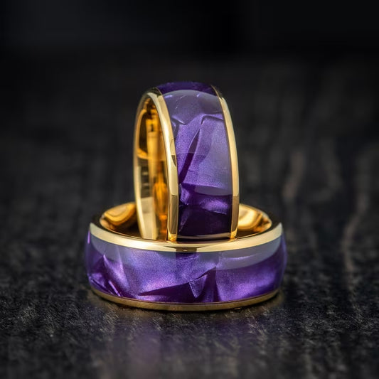 Durable Charming Trendy Versatile Purple Shell Ring