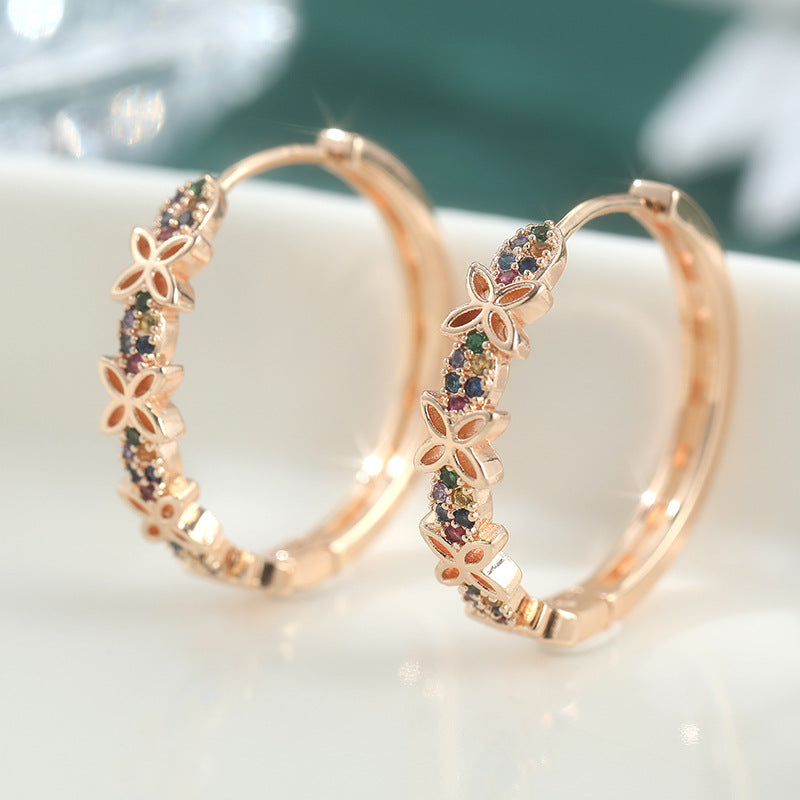 Morning Moon Niche Bow Eardrops Ear Earrings