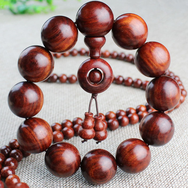 Women's & Men's Red Sandalwood Zambia Rosewood Beads Crafts Like Bracelet