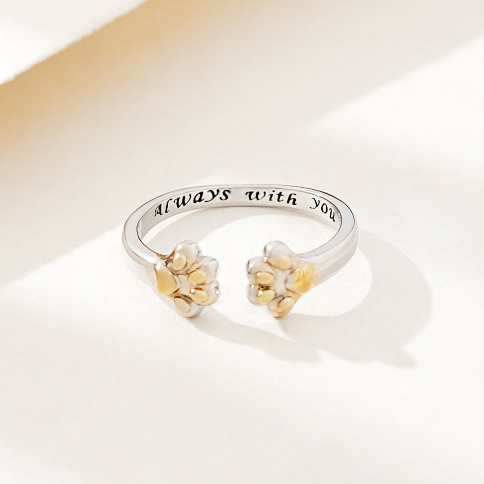 Women's & Men's Fashion Cat's Paw Open Little Finger Rings
