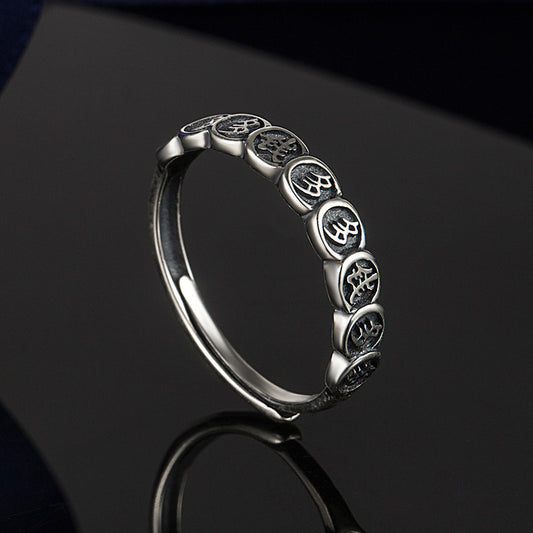Male Female Personality Open Design Sier Copper Tai Rings