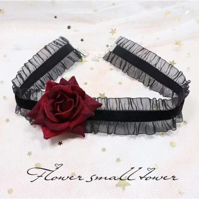 Women's Design Lolita Retro Goth Rose Personality Collar