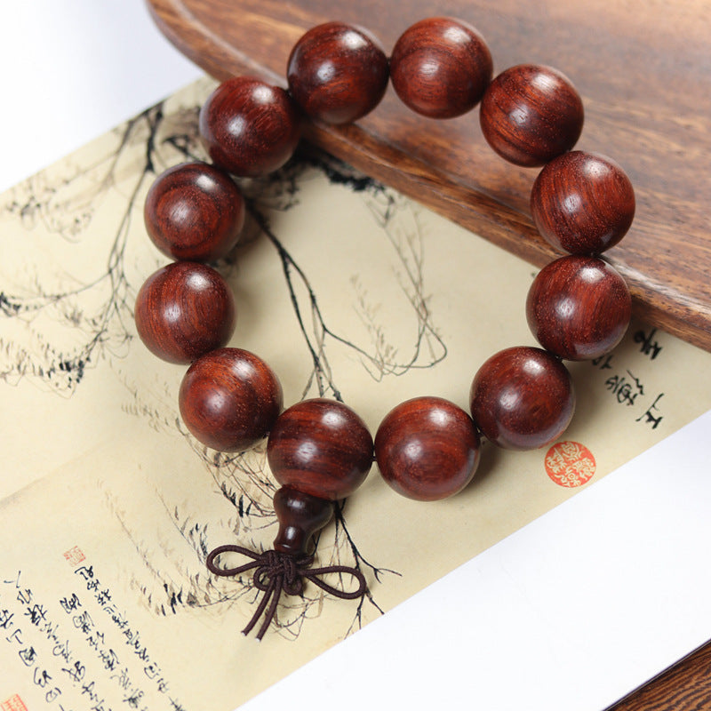 Women's & Men's Red Jasper Mud Material Indonesia Real Venus Lobular Rosewood High Bracelets