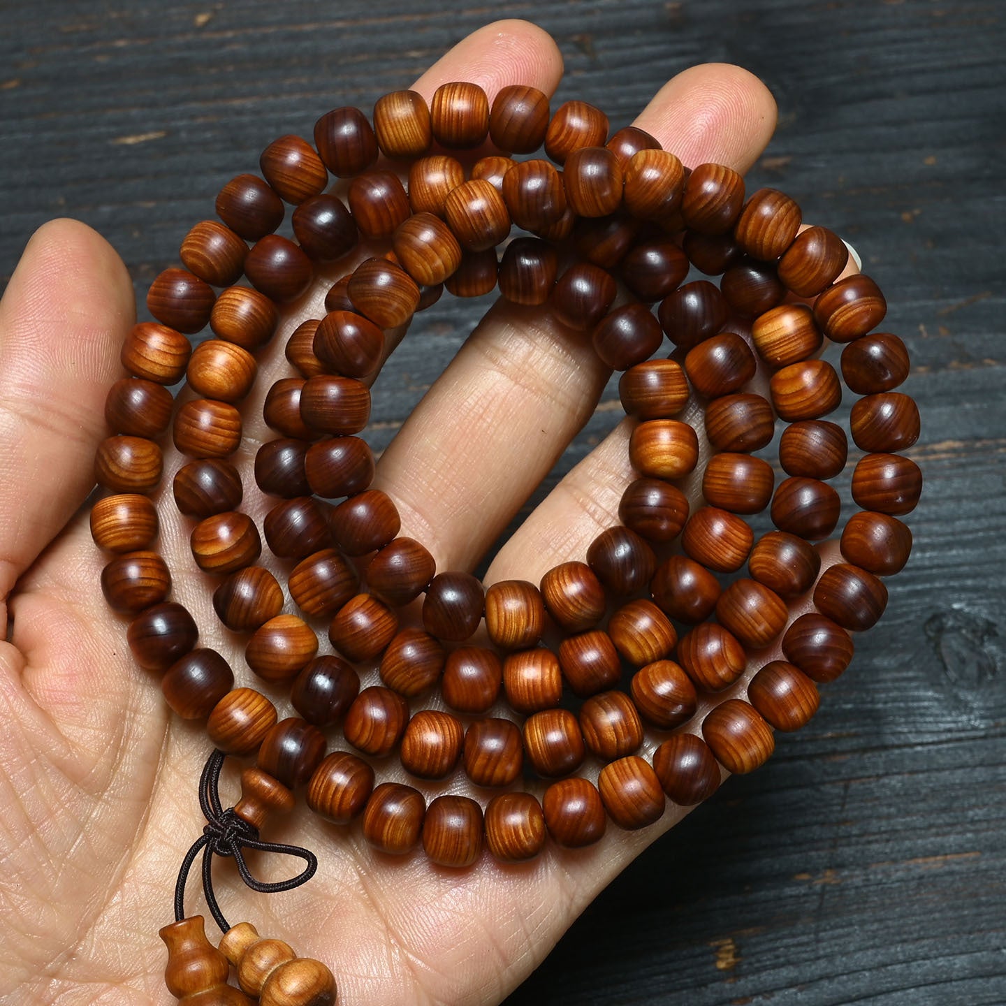 Thuja Mature Material Black Oil Buddha Beads High Density Bracelet
