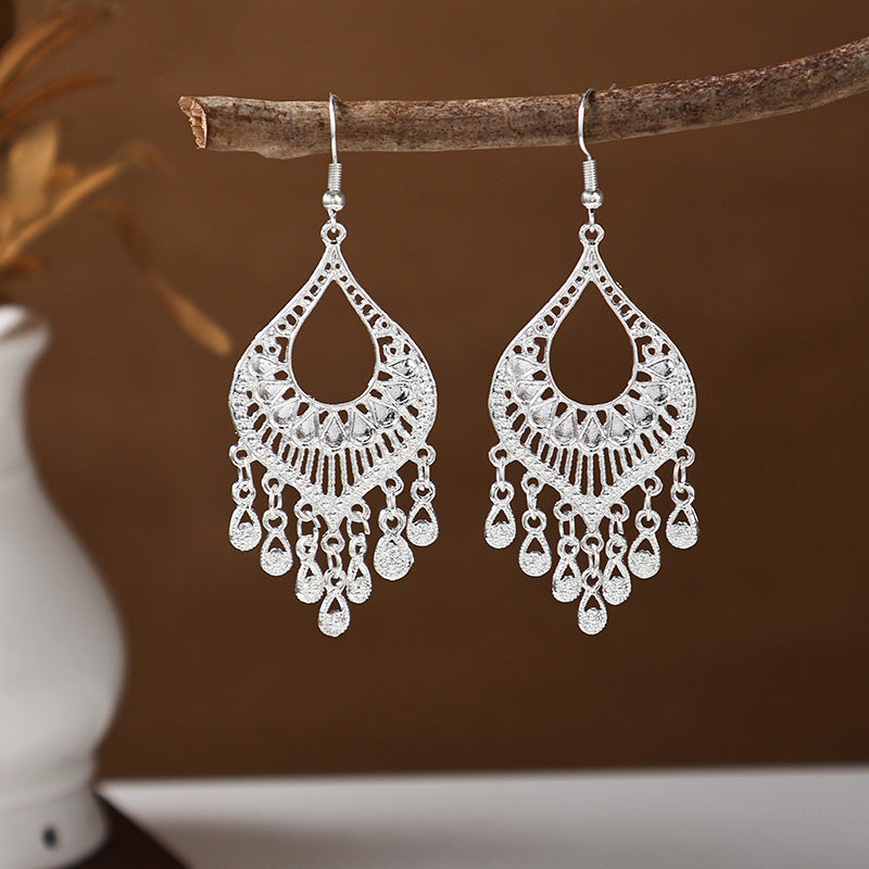 Women's Ethnic Style Imitation Miao Sier Colorful Earrings