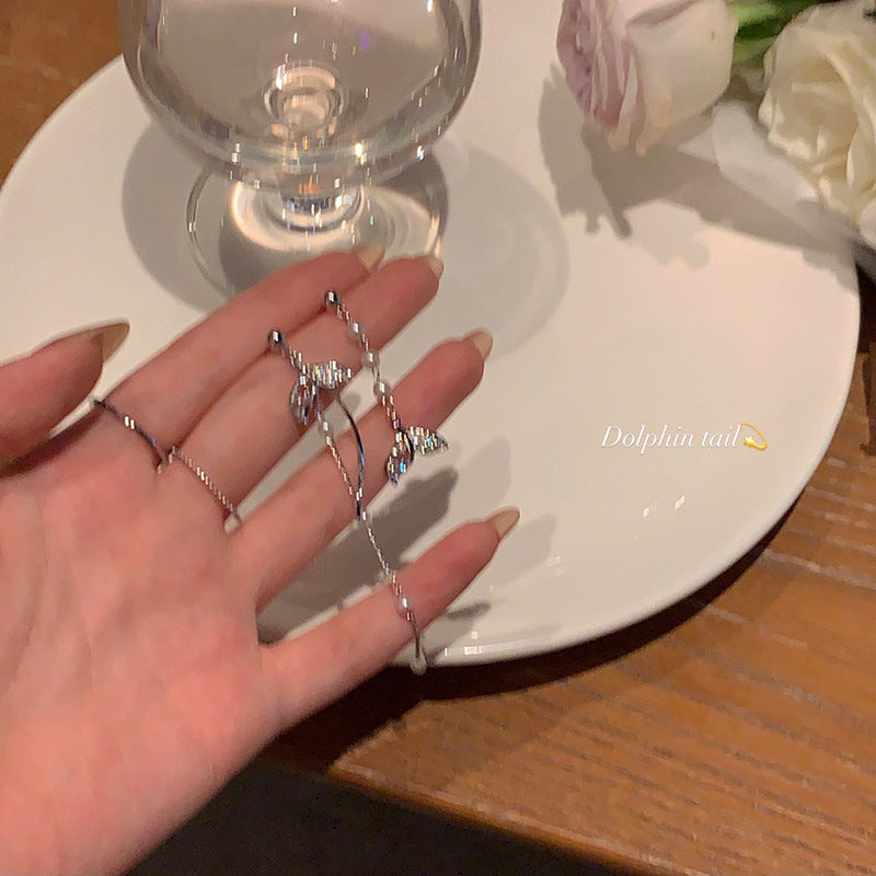 Needle High-grade Female Affordable Luxury Style Tassel Niche Temperamental Earrings