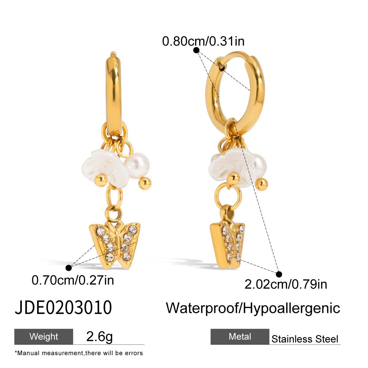 Stainless Steel Pearl Fashion Classic Baroque Earrings