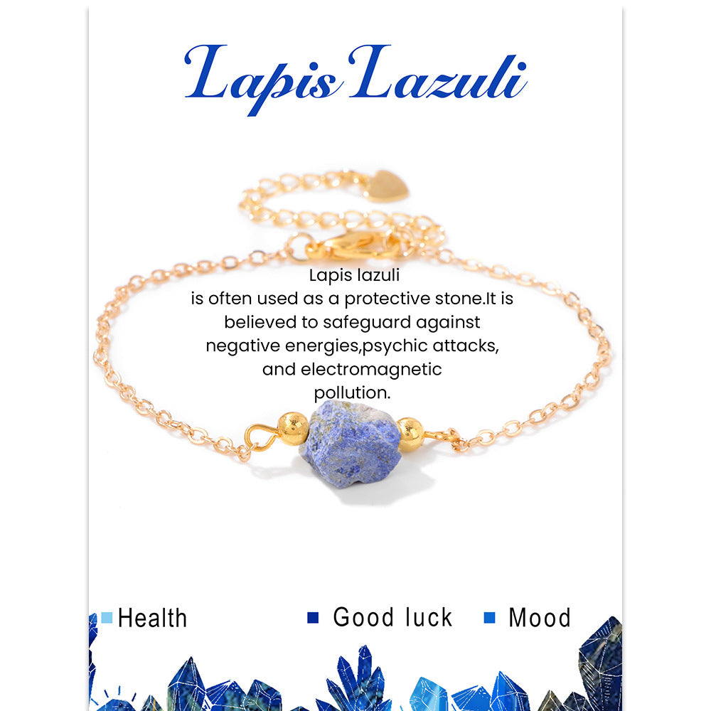 Natural Irregular Rough Stone Beads Chain Bridesmaid Proposal Bracelet