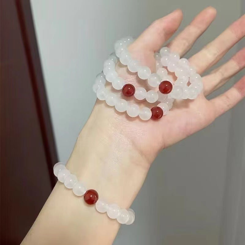 Imitation Jade Deep Love Han Bai Simple Elegant Sweet Live Bracelets