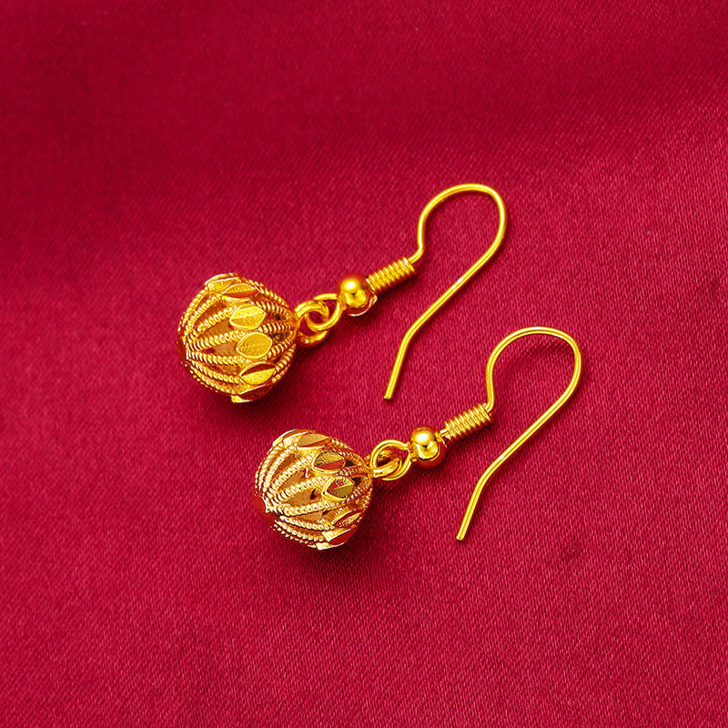 Women's Beads Brass Gold Plated Vintage Bridal Earrings
