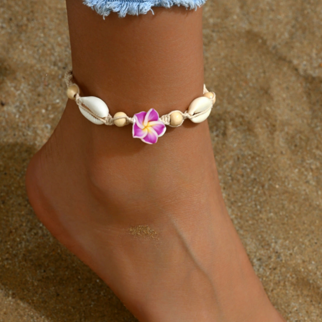 Beach Vacation Style Polymer Clay Bohemian Shell Hand-woven Navel Bracelets