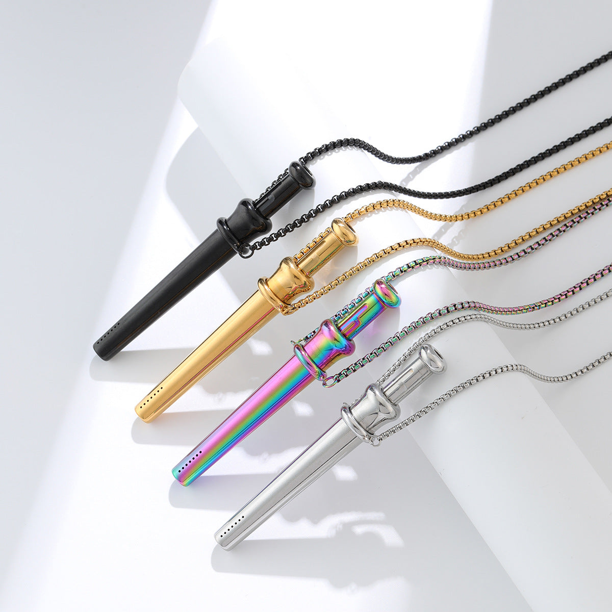 Perfume Extractor Spring Telescopic Straw Relieving Anxiety Necklace