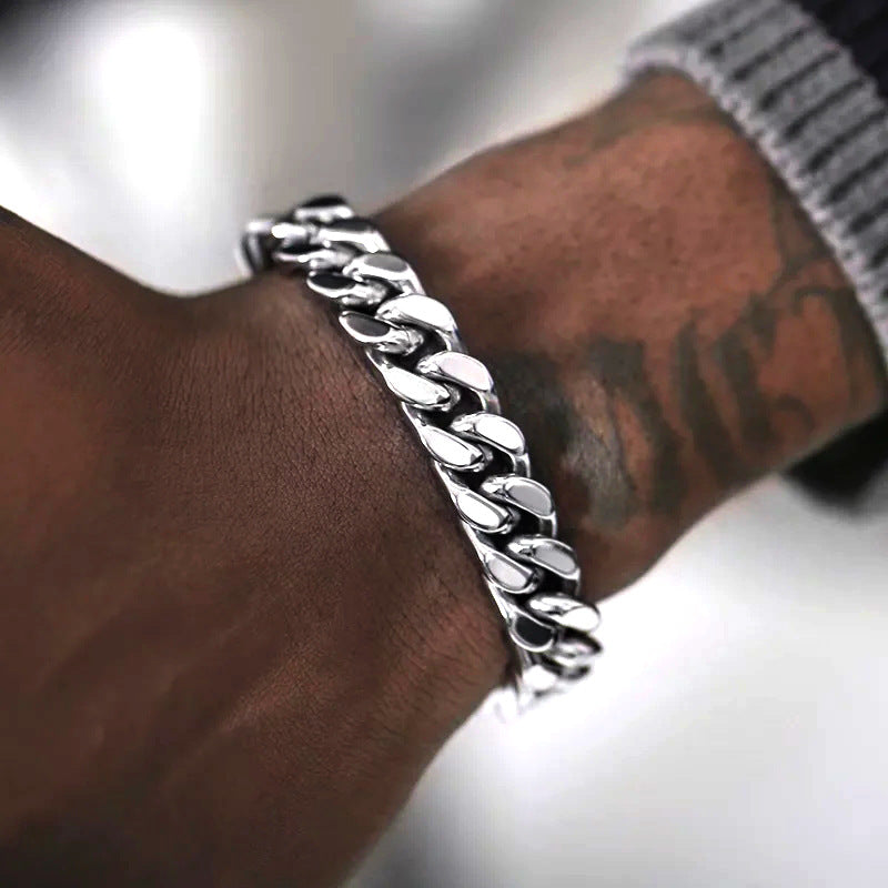 Men's Punk Hip Hop Titanium Steel Chain Vintage Necklace