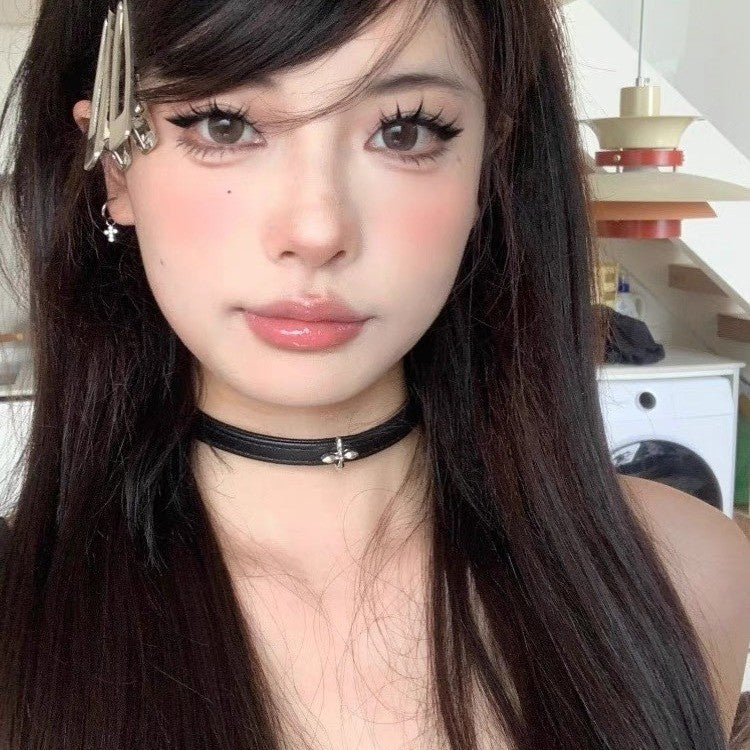 Zhang Black Cross Collar Female Niche Double Necklaces