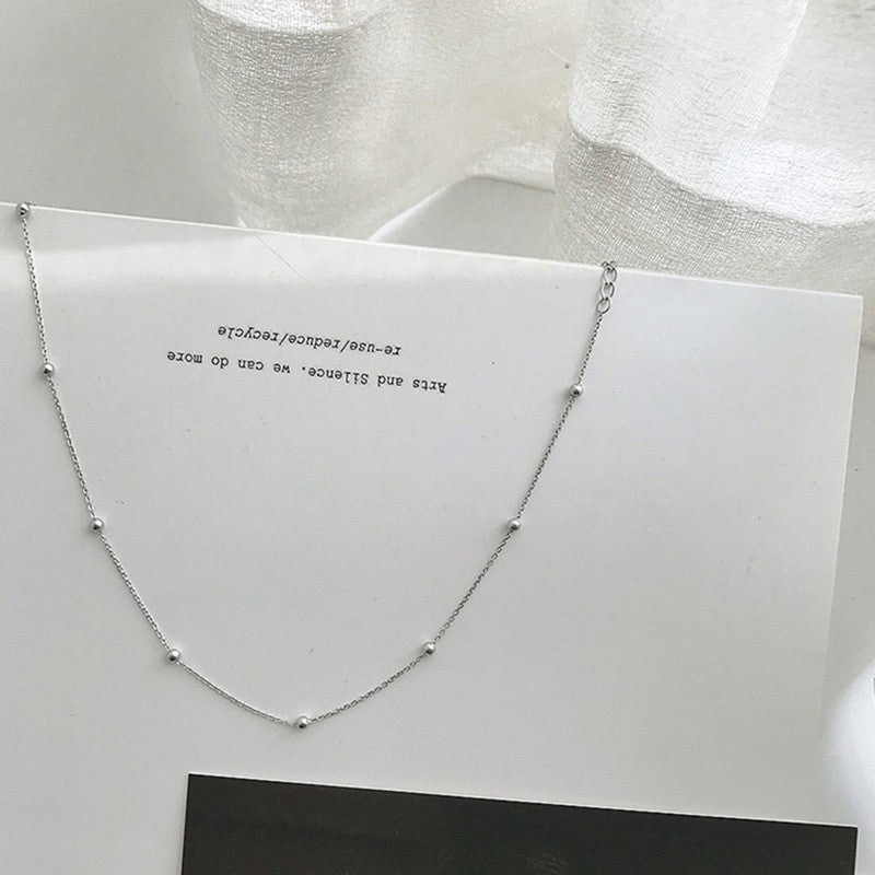 Slim Interval Small Beads Clavicle Chain Simple Short Collar