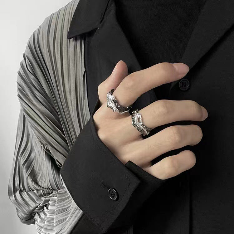 Men's Ashes Series Fashion Retro Aloofness Style High Sense Rings