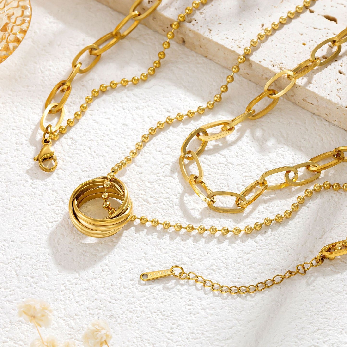 Women's Design Double Layer Elegant Cold Wind Clavicle Chain Necklaces