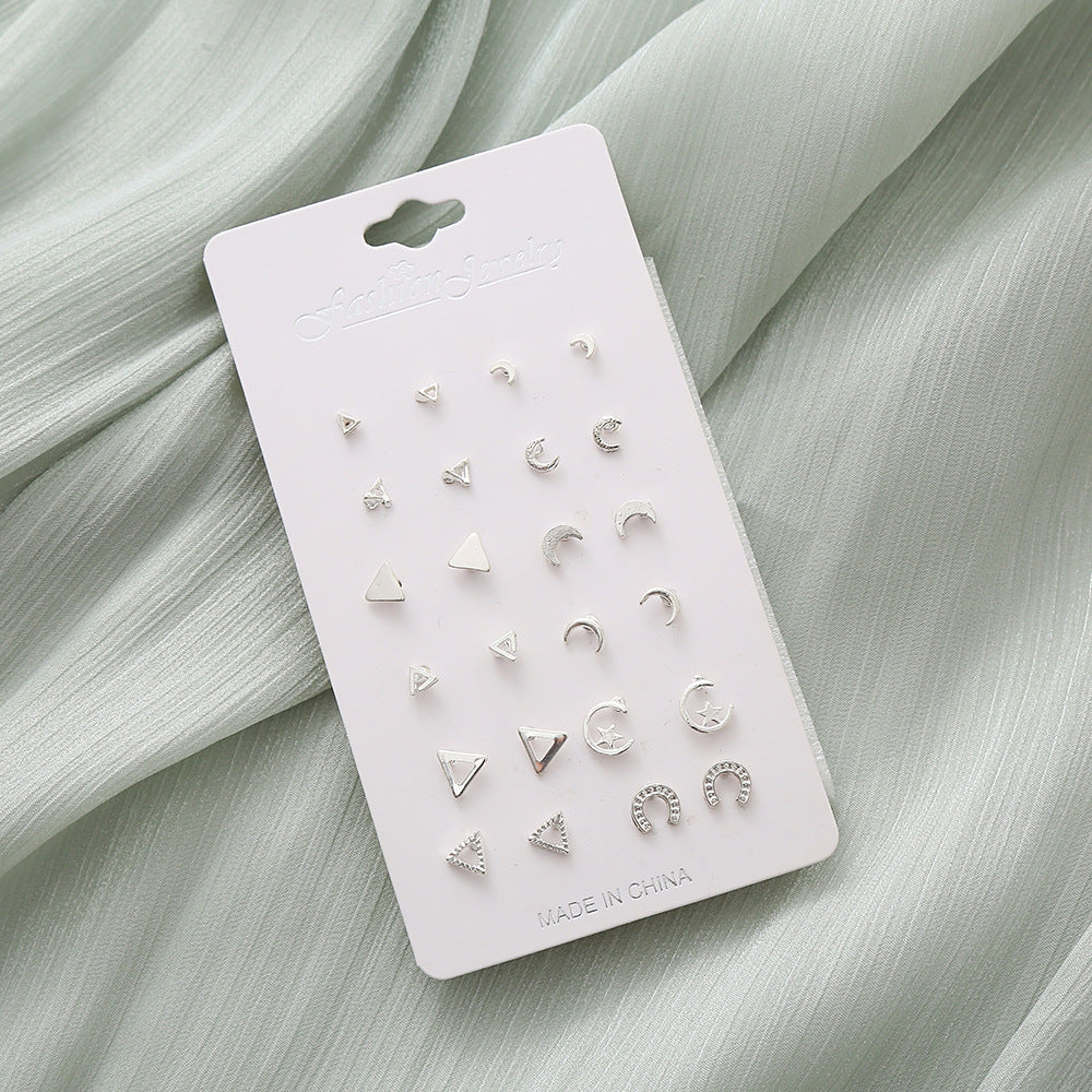 Women's Korean Small Simple Geometric Heart Shape Personalized Sier Fashion Rings