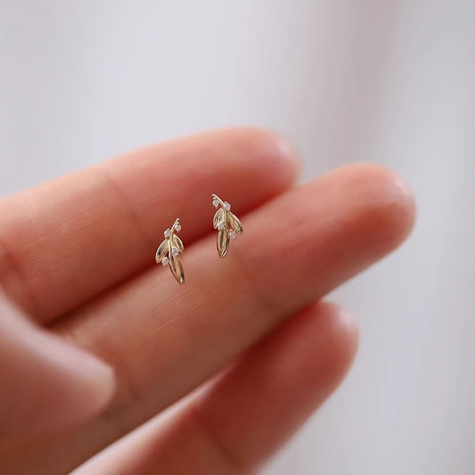 Women's Sterling Sier Gold-plated Dew Drop Sprigs Earrings