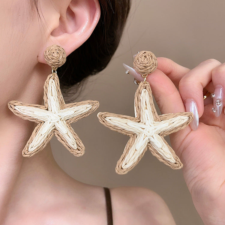 Women's Travel Antique Bohemian Long Fringe High Sense Holiday Nail Ethnic Earrings
