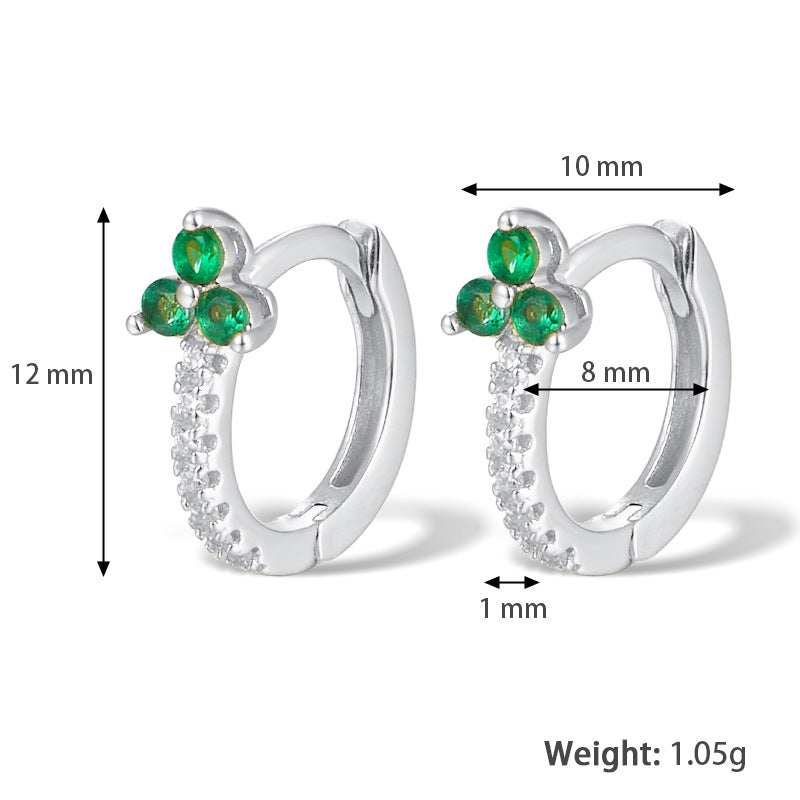 Zircon Light Luxury Advanced Design Sense Ear Clip Earrings