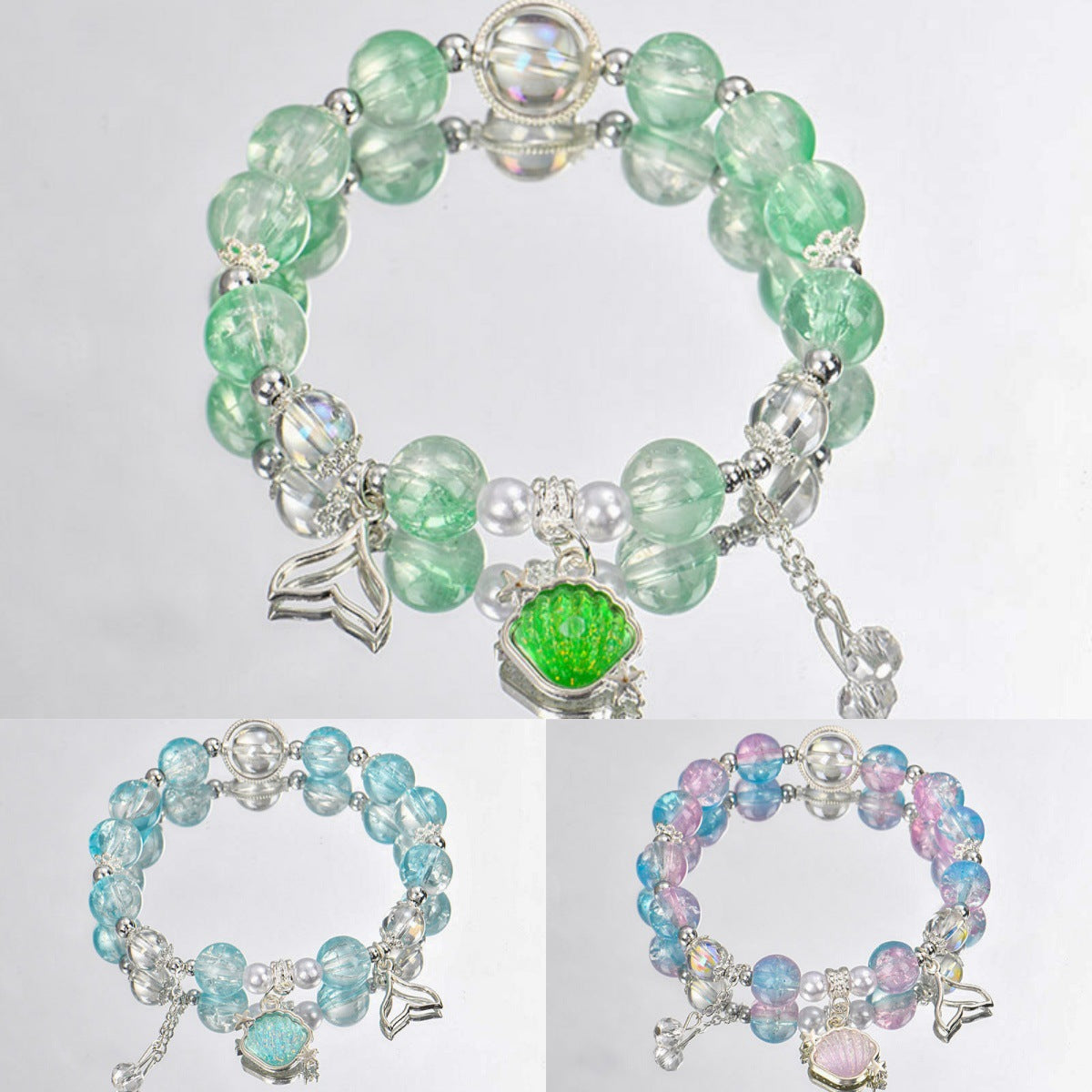 Fishtail Shell Marine Glass Niche Sweet Colorful Bracelets