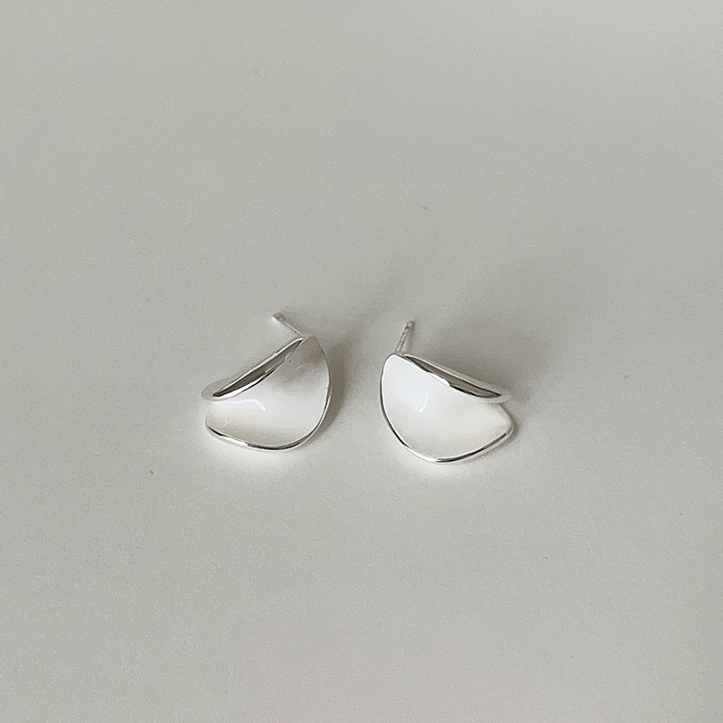 Women's Trendy White Glaze Flowers Simple High Sense Rings