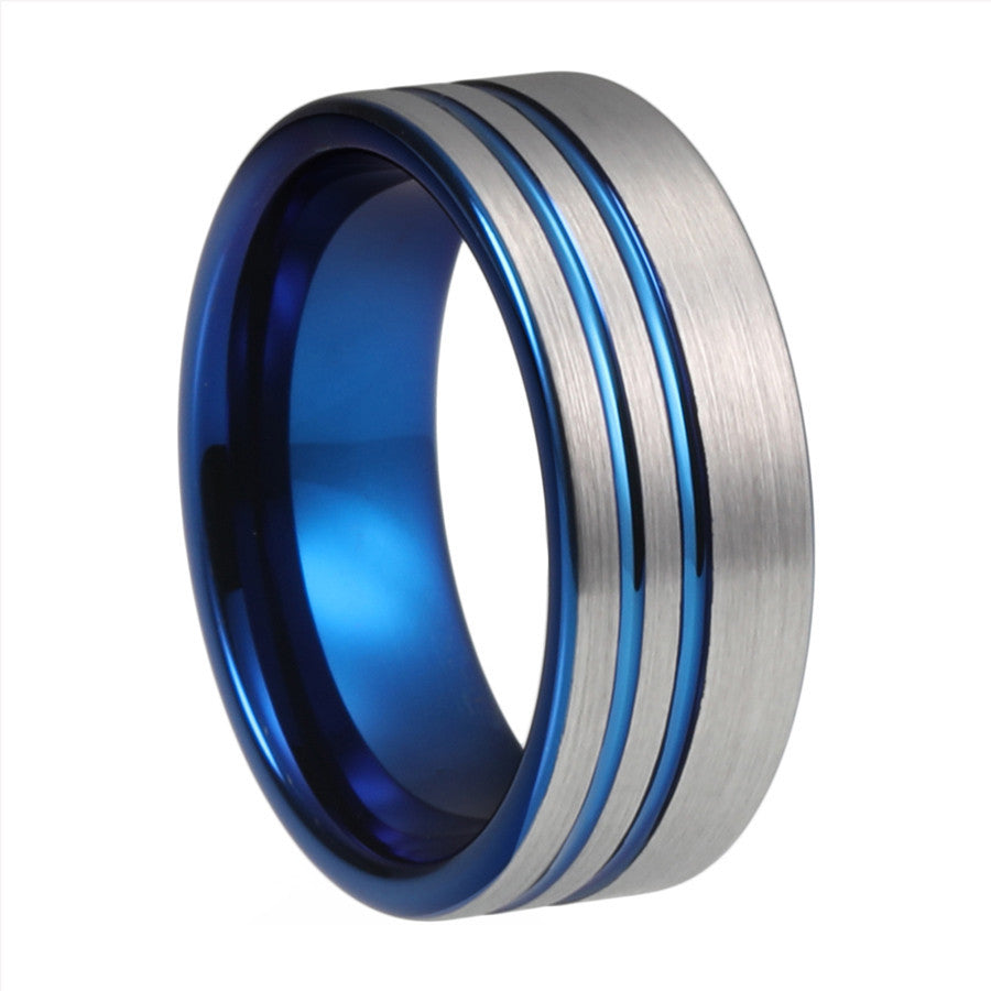Sell Fashion Creative Inner Blue Double Ring