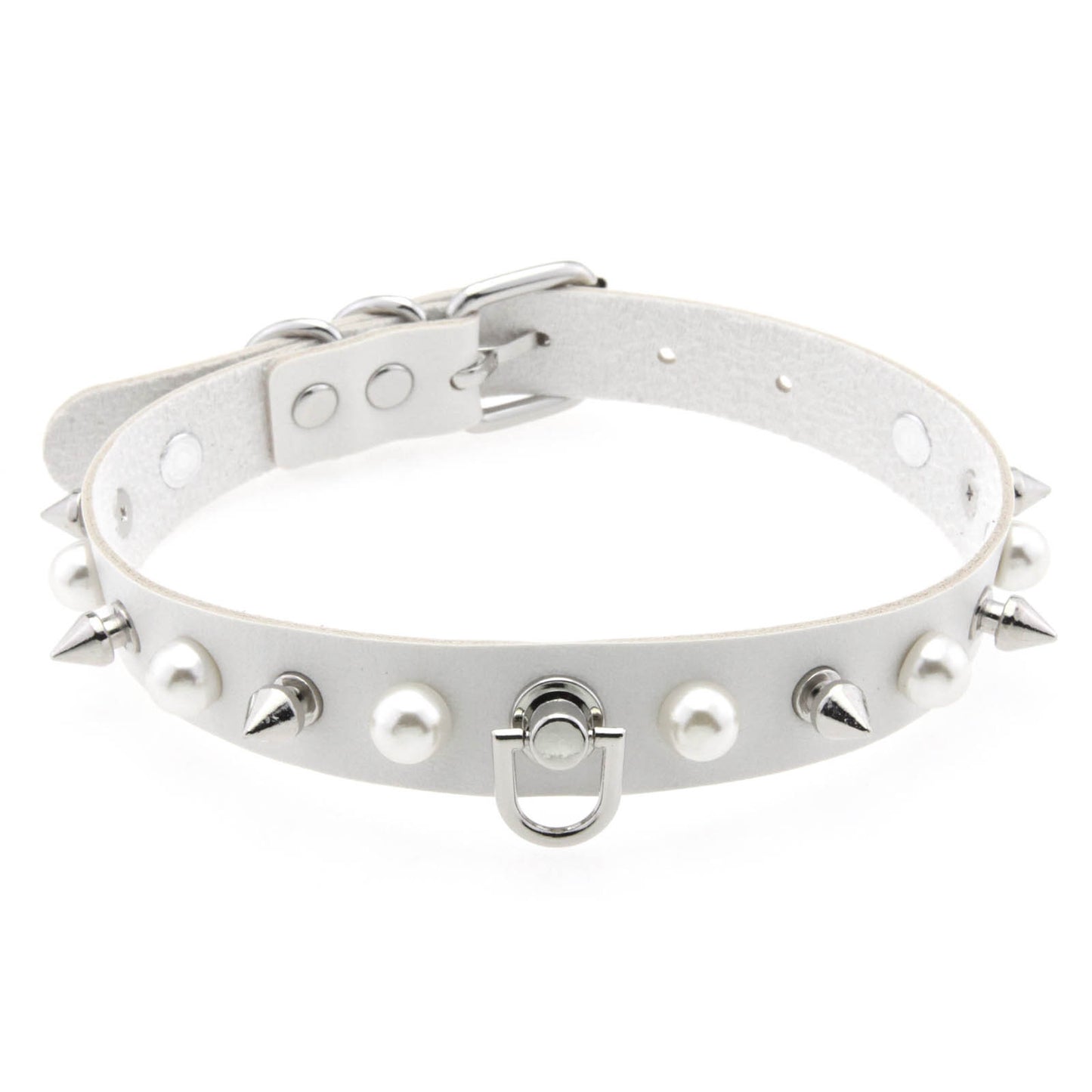 Nail Creative Imitation Pearl Rivet Buckle Clavicle Chain Sexy Collar