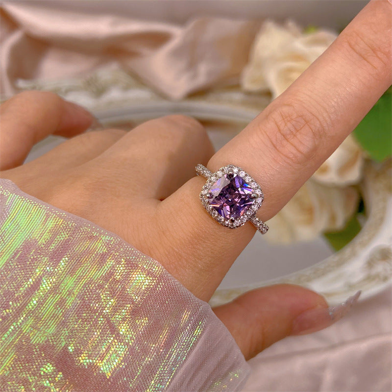 Yuan High-quality Zircon High-grade Color Retaining Open Rings