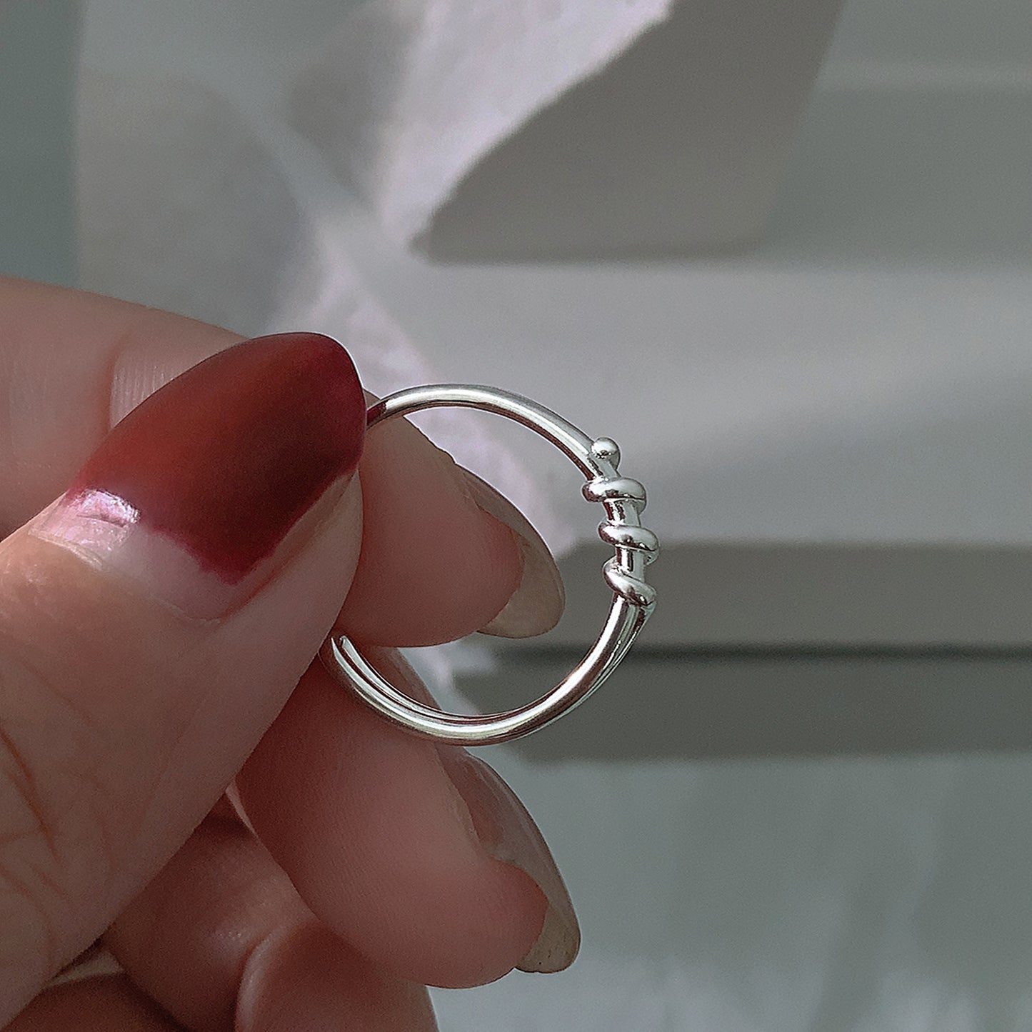 Women's Summer Simple Line Geometric Girlfriends Couple Opening Rings