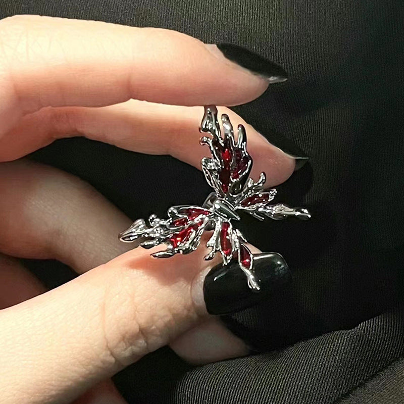 Butterfly Female Niche Design Light Luxury Rings