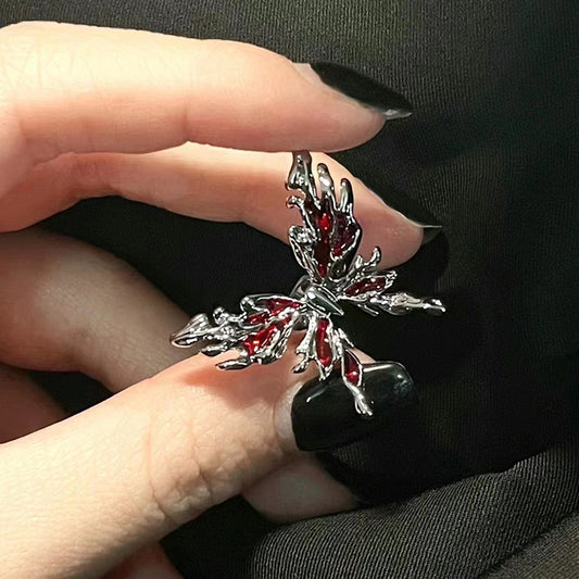 Butterfly Female Niche Design Light Luxury Rings