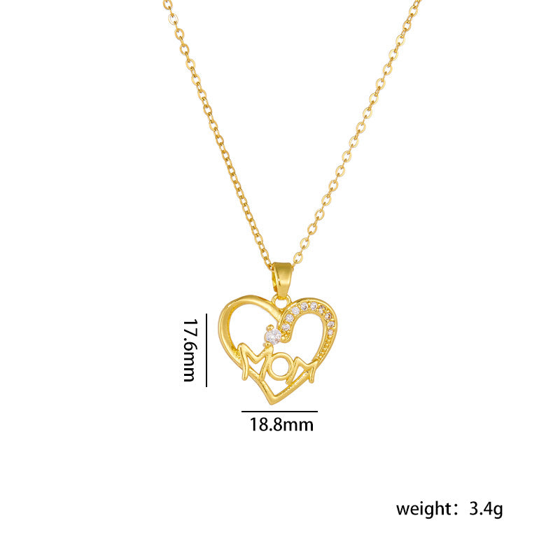 Mother's Day Female Design Love Graceful Clavicle Necklaces