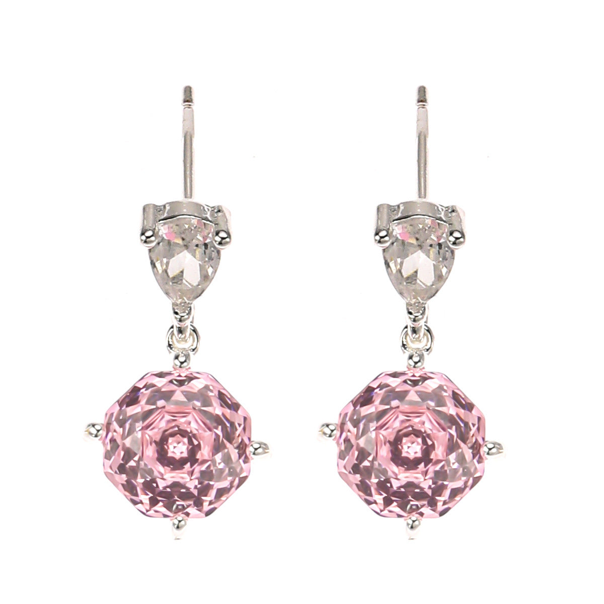 Summer Colorful Millennium Rose Cut Zircon Light Luxury Earrings