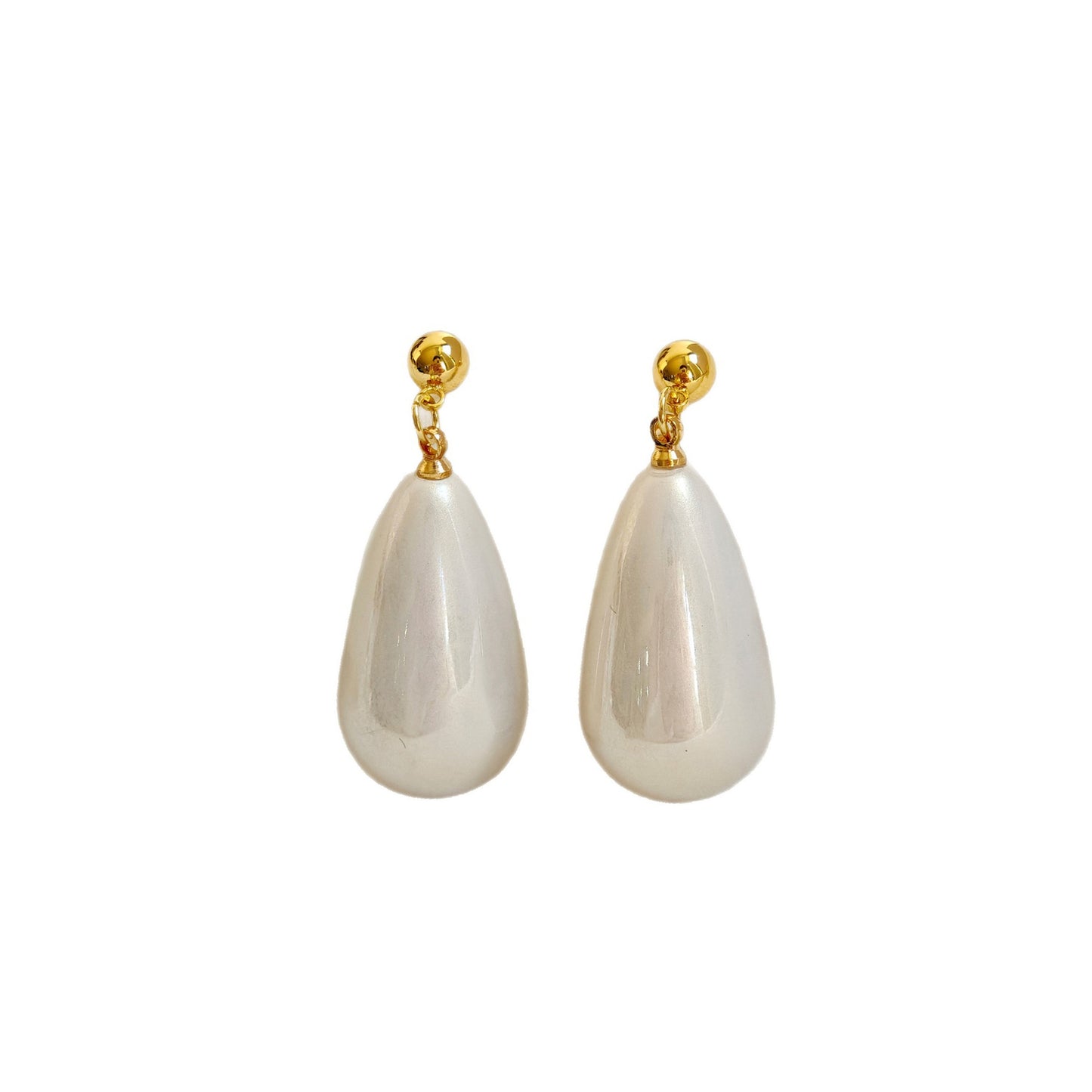 Water Drop Pearl Cream Elegant Fashion High Sense Temperament Wild Earrings