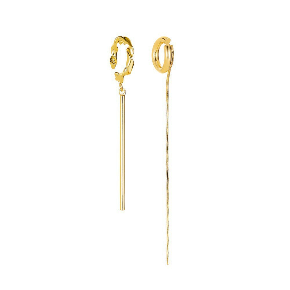Women's Korean Style Mori Artistic Cold Simple Metal Stud Earrings