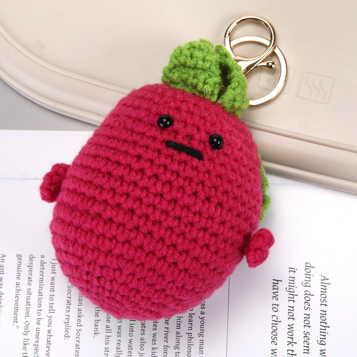 Finished Woven Series Toys Croissant Toast Hanging Ornaments