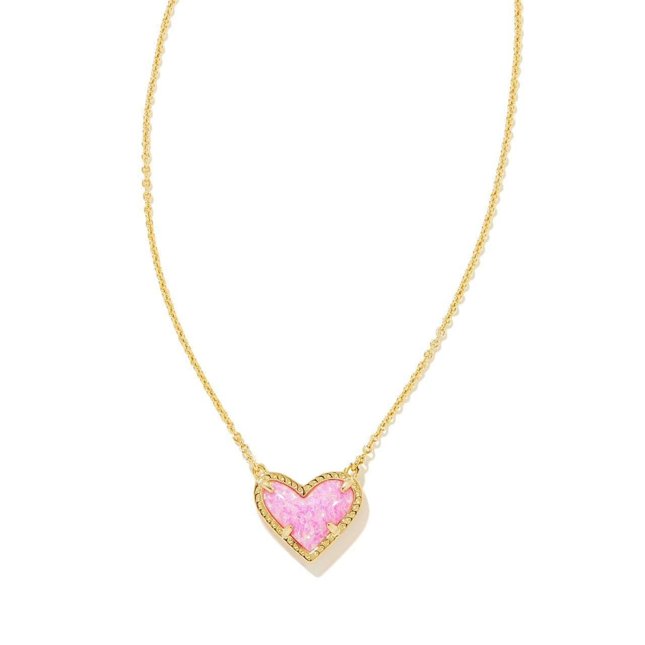 Adjustable Peach Heart Natural Stone Clavicle Necklaces