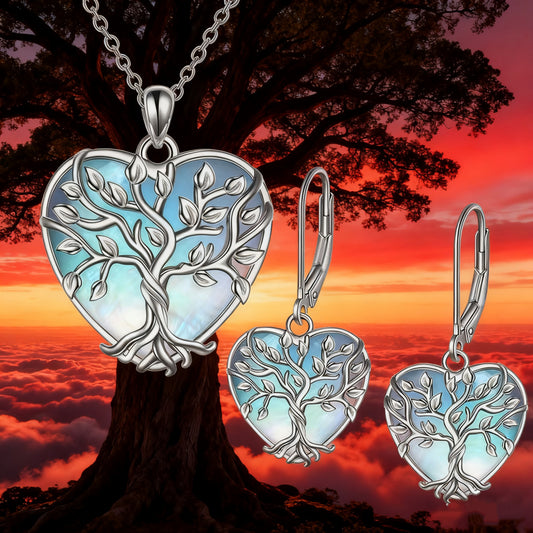 Personality Affordable Luxury Senior Love Tree Of Life Jewelry Set