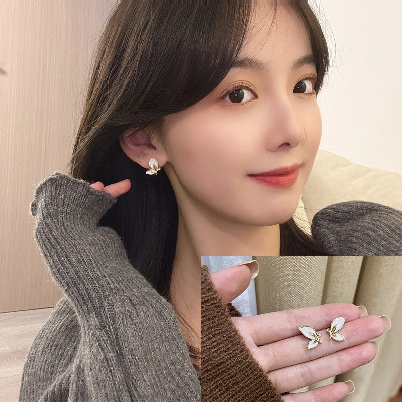 Women's Sier Needle Korean Simple Niche Temperament Earrings