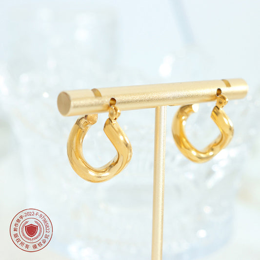 Simple Retro Titanium Steel Opposite Sex Rings