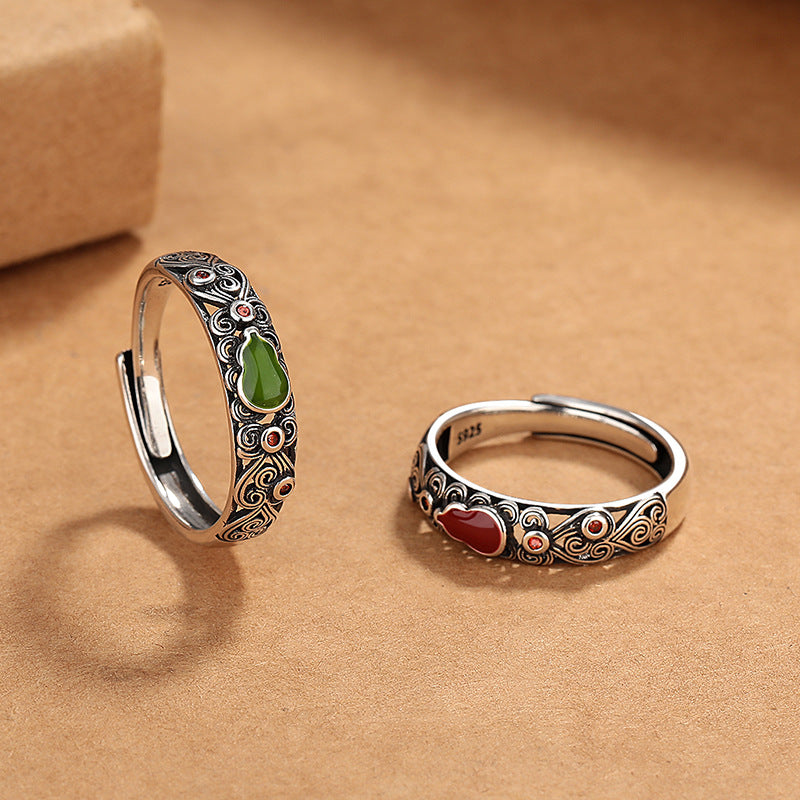 Women's Fu Lu Gourd Simple Pattern Hollow Ring