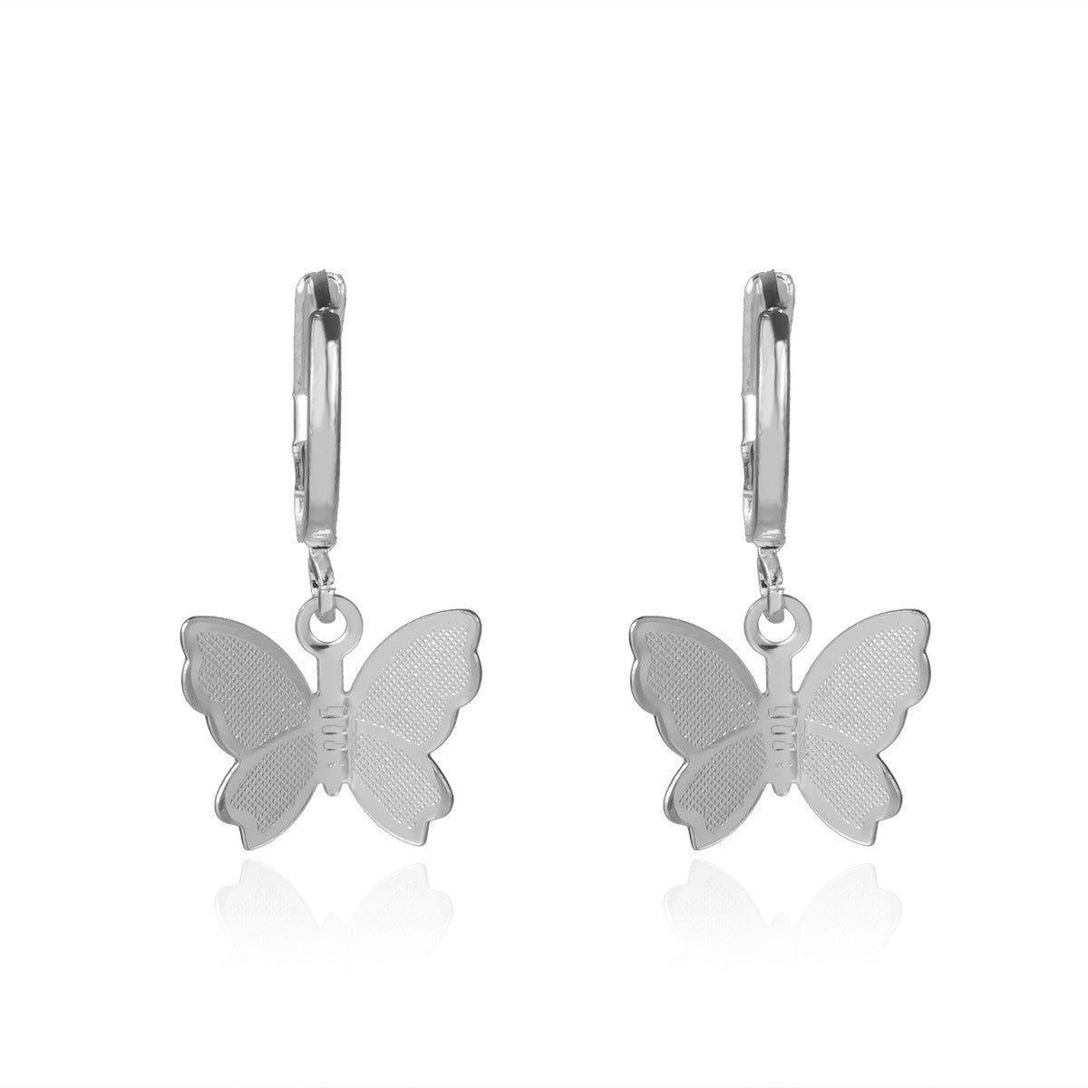 Women's Korean Fashion Sweet Frosted Butterfly Ear Clip Simple Earrings