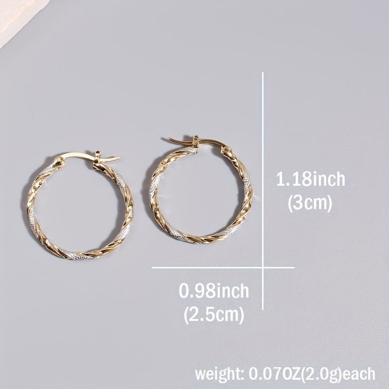 Women's Spiral Big Circle Simple Coarse Ear Hook Earrings