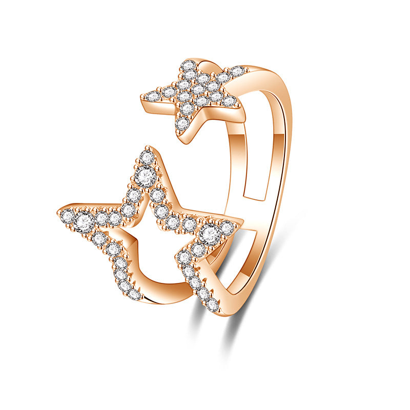 Plated Fashion Personalized Opening Hollow Popular Ring