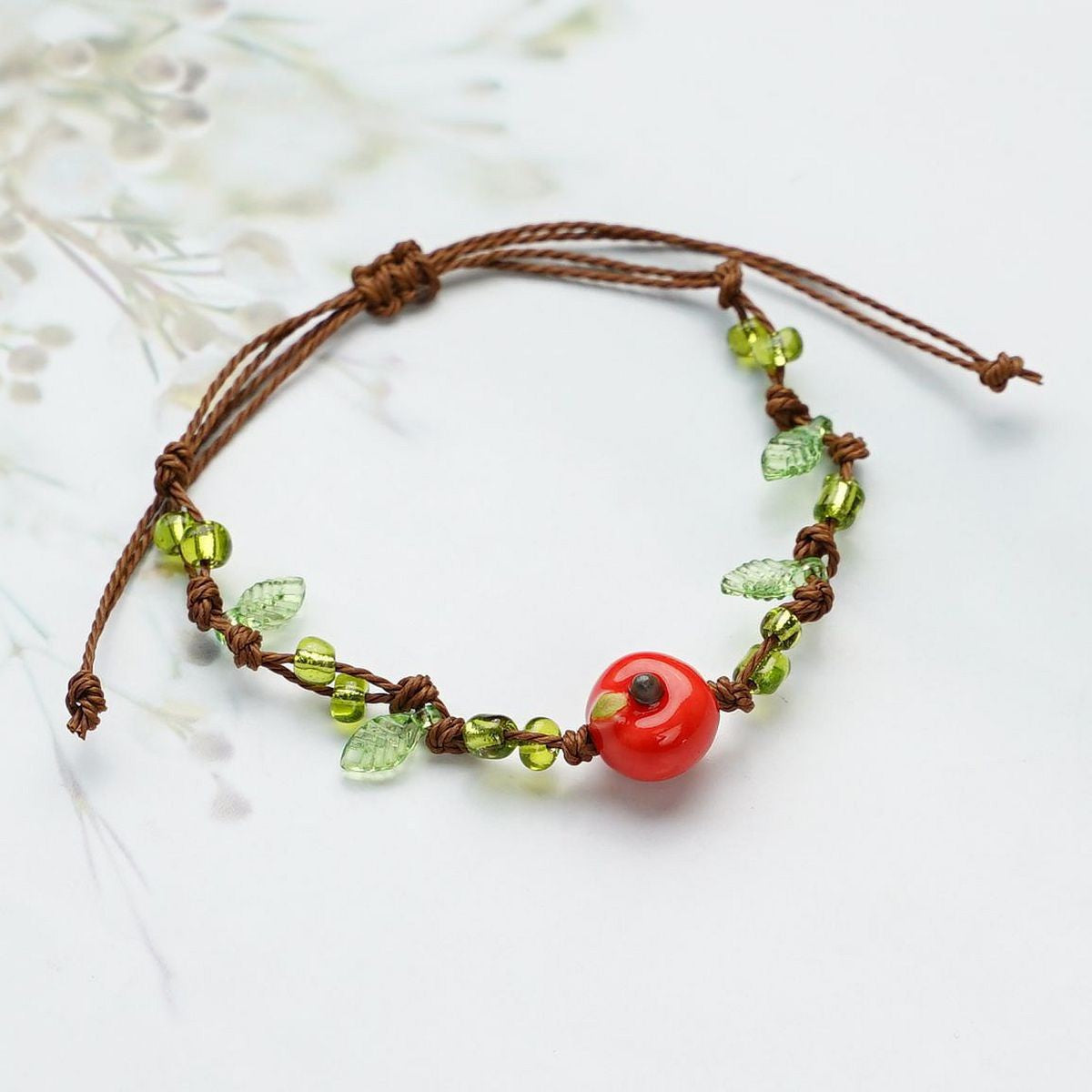 Safe Christmas Ceramic Apple Paradise Couple Bracelets