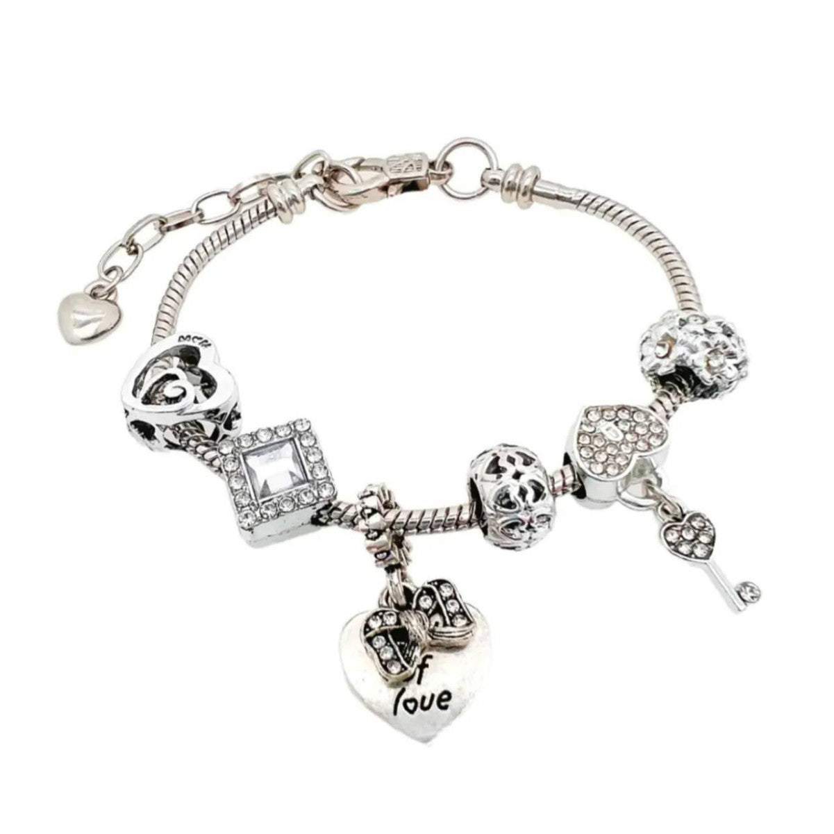 Advanced Heart Shape With Diamond Key Bracelets