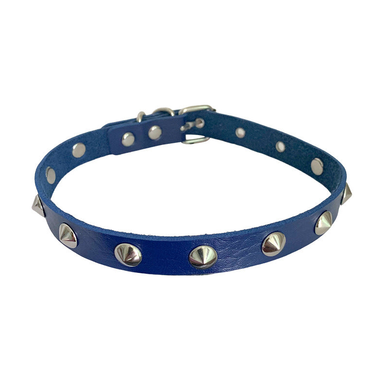Women's Drum Spike Gothic Personality Dark Style Leather Collar